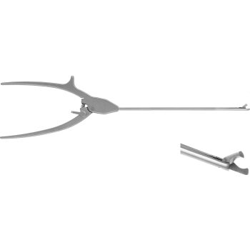 DOUBLE HOOK, SUTURE HOOK, SUTURE CUTTER, 155MM, AXIAL HANDLE