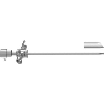 ARTHROSCOPY SHEATH WITH TWO ROTATING STOPCOCKS, FOR SCOPES Ø 2,7MM, 110MM LONG, HIGHFLOW, 30° TIP